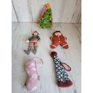 Vintage plush child drummer tree‎ stocking Xmas ornament ballerina